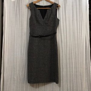 Black Tweed Sleeveless Dress